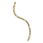 14K Yellow Gold Gents Figaro Anchor Bracelet