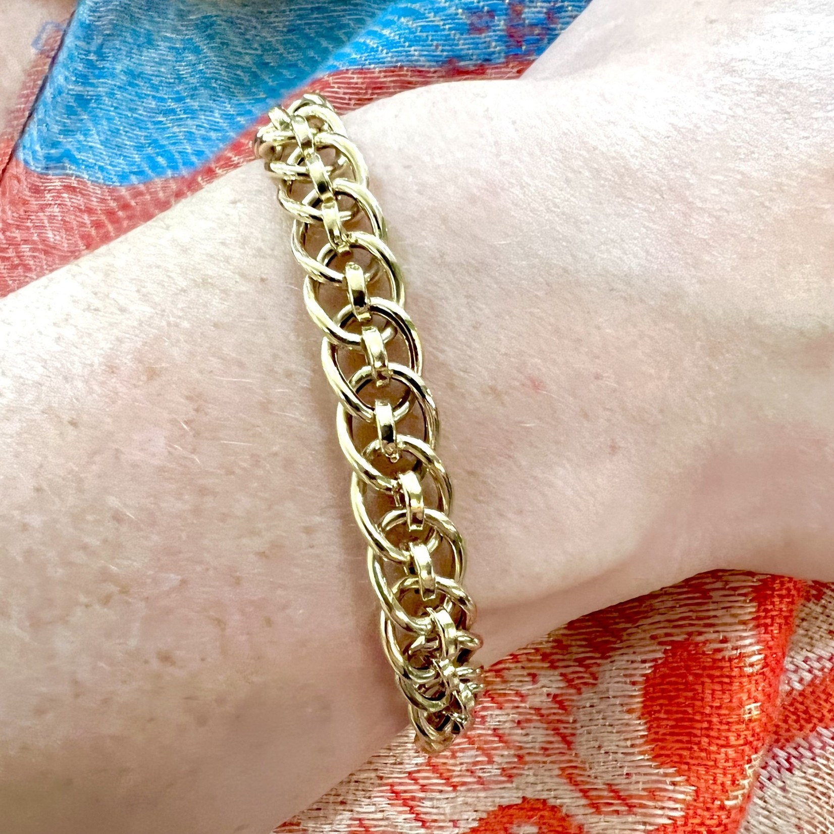 14K Yellow Gold Triple Curb Link Bracelet