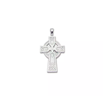 Sterling Silver Celtic Cross on 20" Curb Chain