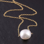 14K Gold South Sea 15mm Pearl Pendant