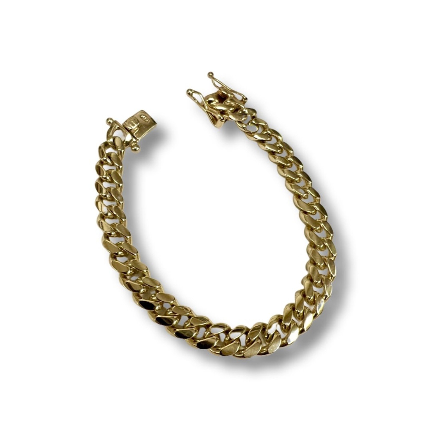 14K Yellow Gold Heavy Curb Link Bracelet