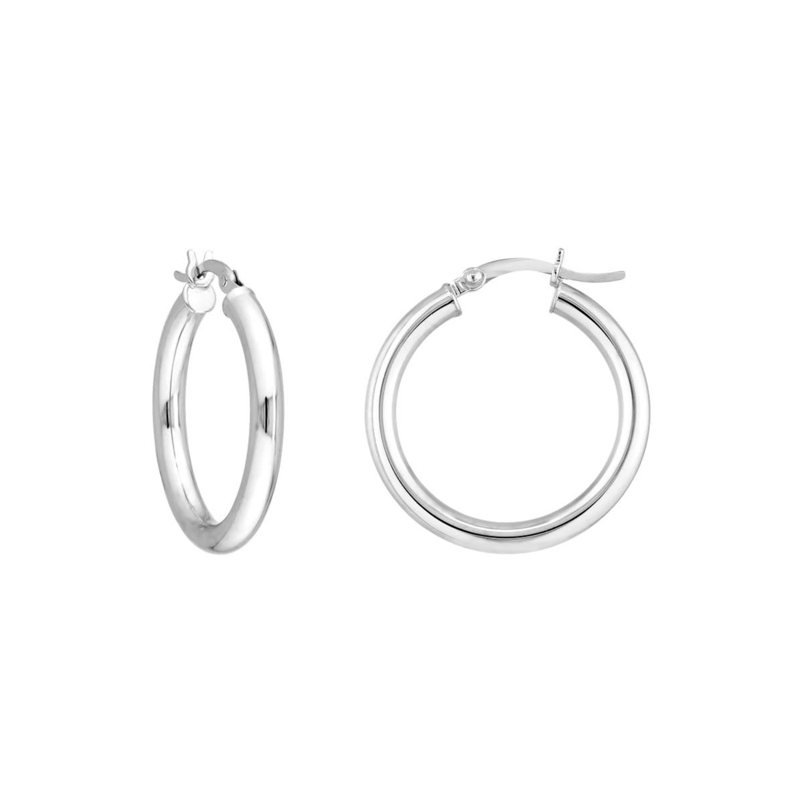 Sterling Silver Tube Hoop Earrings