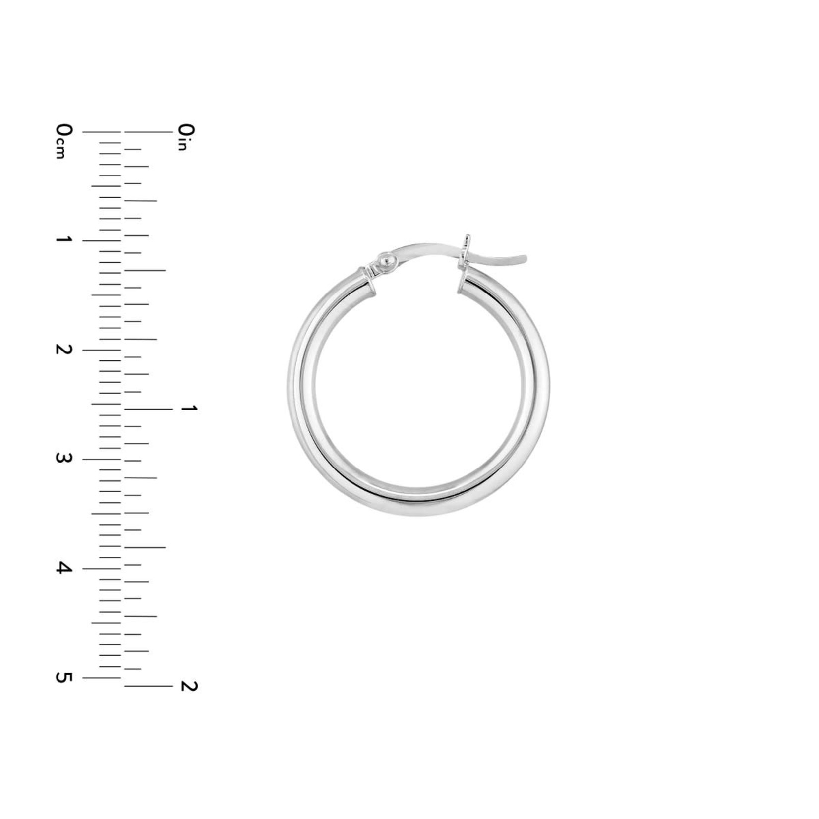 Sterling Silver Tube Hoop Earrings