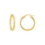 14K Yellow Gold Classic Hoop Earrings