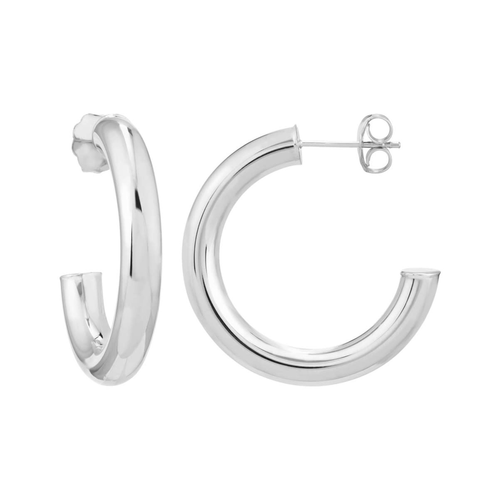 Sterling Silver Post Hoop Earrings