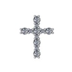 14KW Gold Diamond Cross 0.38ctw 18"