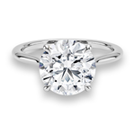 Platinum 3 1/2 Carat Lab Grown Solitaire Engagement Ring