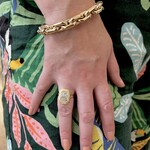 14K Yellow Gold Sculpture Link Bracelet