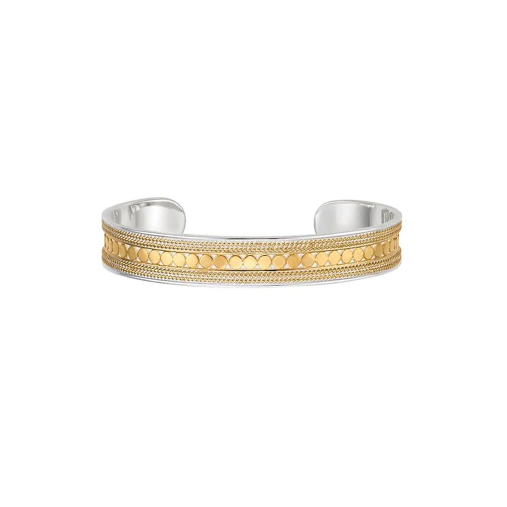 18K Yellow Gold Overlay Classic Triple Row Cuff