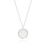 Sterling Silver Classic Large Medallion Pendant Necklace