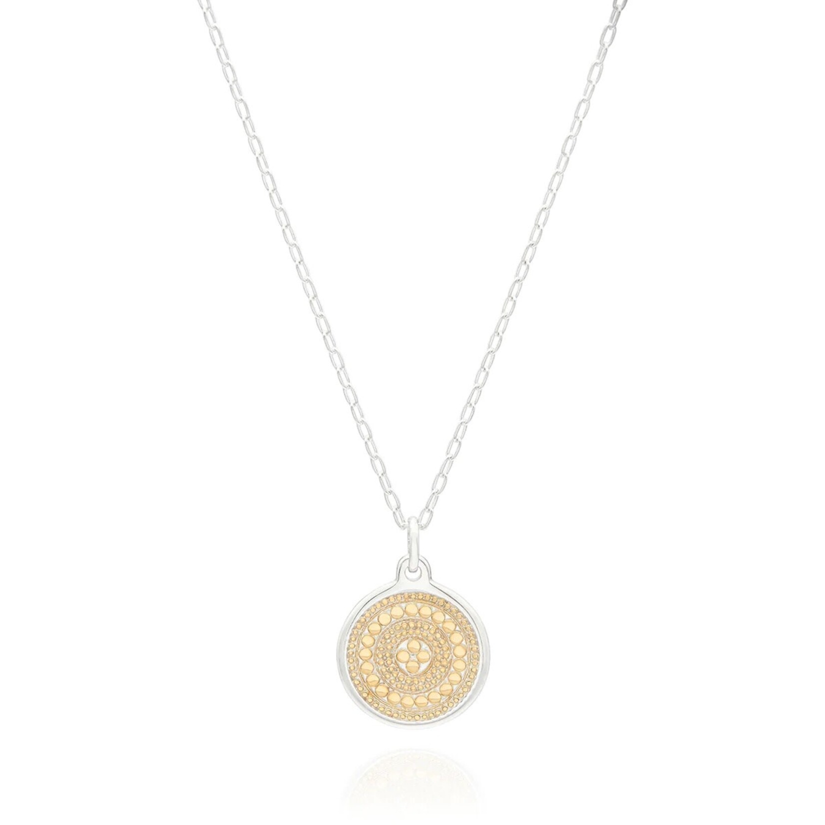 Sterling Silver & 18K Yellow Gold Overlay Medallion Charity Pendant