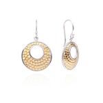 Sterling Silver & 18K Yellow Gold Classic Open Dish Earrings