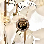 14K Yellow Gold Diamond Engravable Coin Disc Pendant