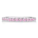14K White Gold 1.00ctw Pink Sapphire Eternity Band