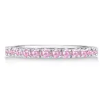 14K White Gold Pink Sapphire Eternity Band