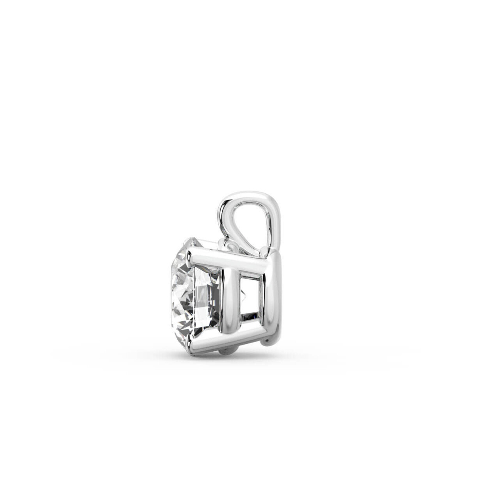 14K White Gold Lab Diamond 1/4 Carat Total Solitaire Pendant