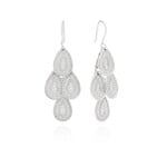 Sterling Silver Dotted Chandelier Earrings