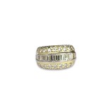 18K Yellow Gold  & Platinum Pave Diamond Band
