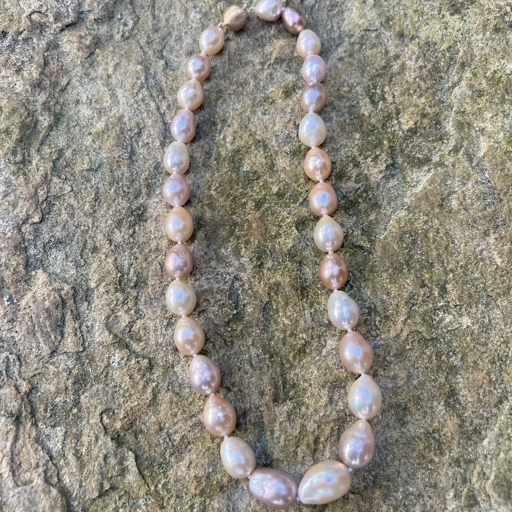 Multi Colored Baroque Cultured Pearl Strand