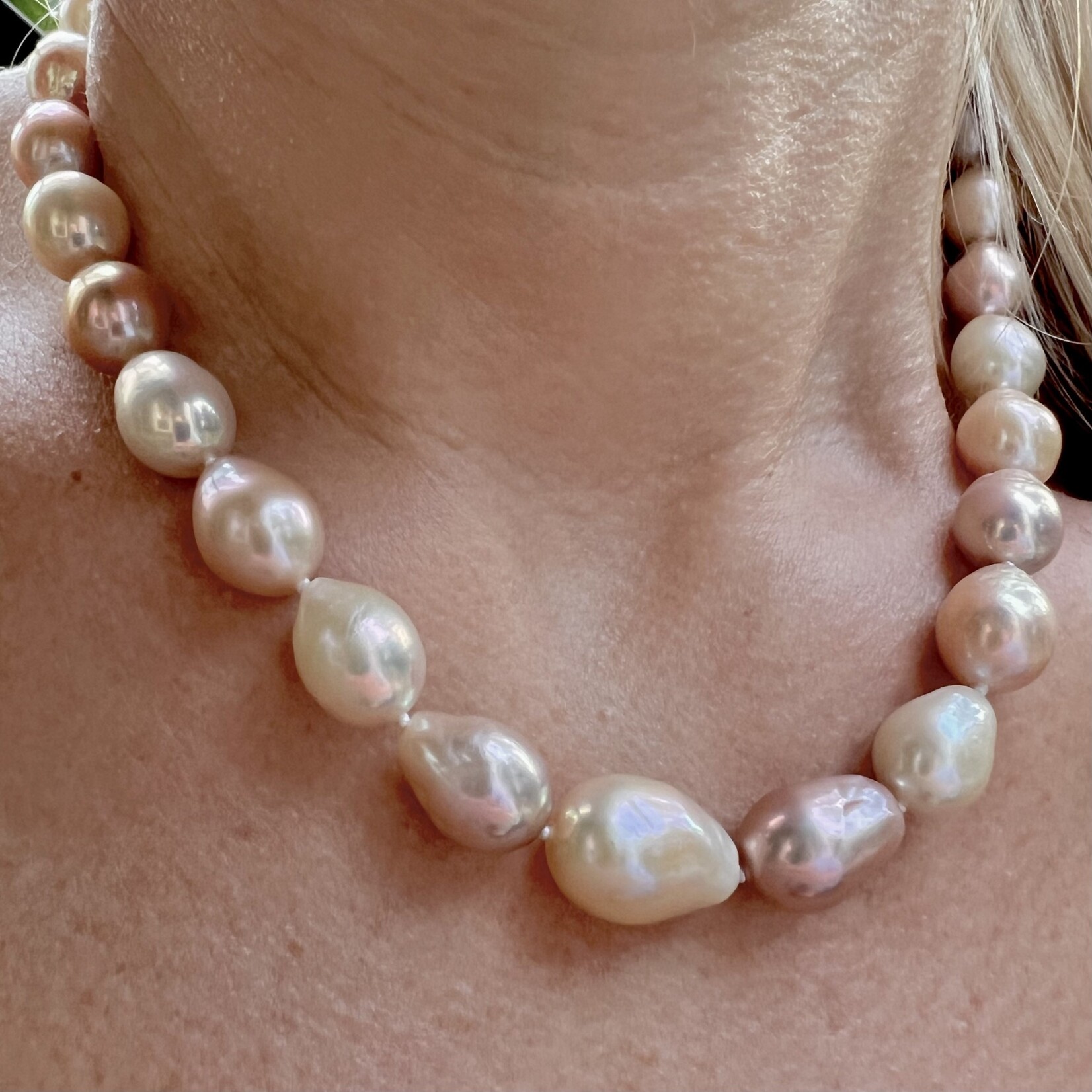 Multi Colored Baroque Cultured Pearl Strand