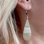 Michelle Pressler 14K Yellow Gold Overlay White Zircon Teardrop Earrings
