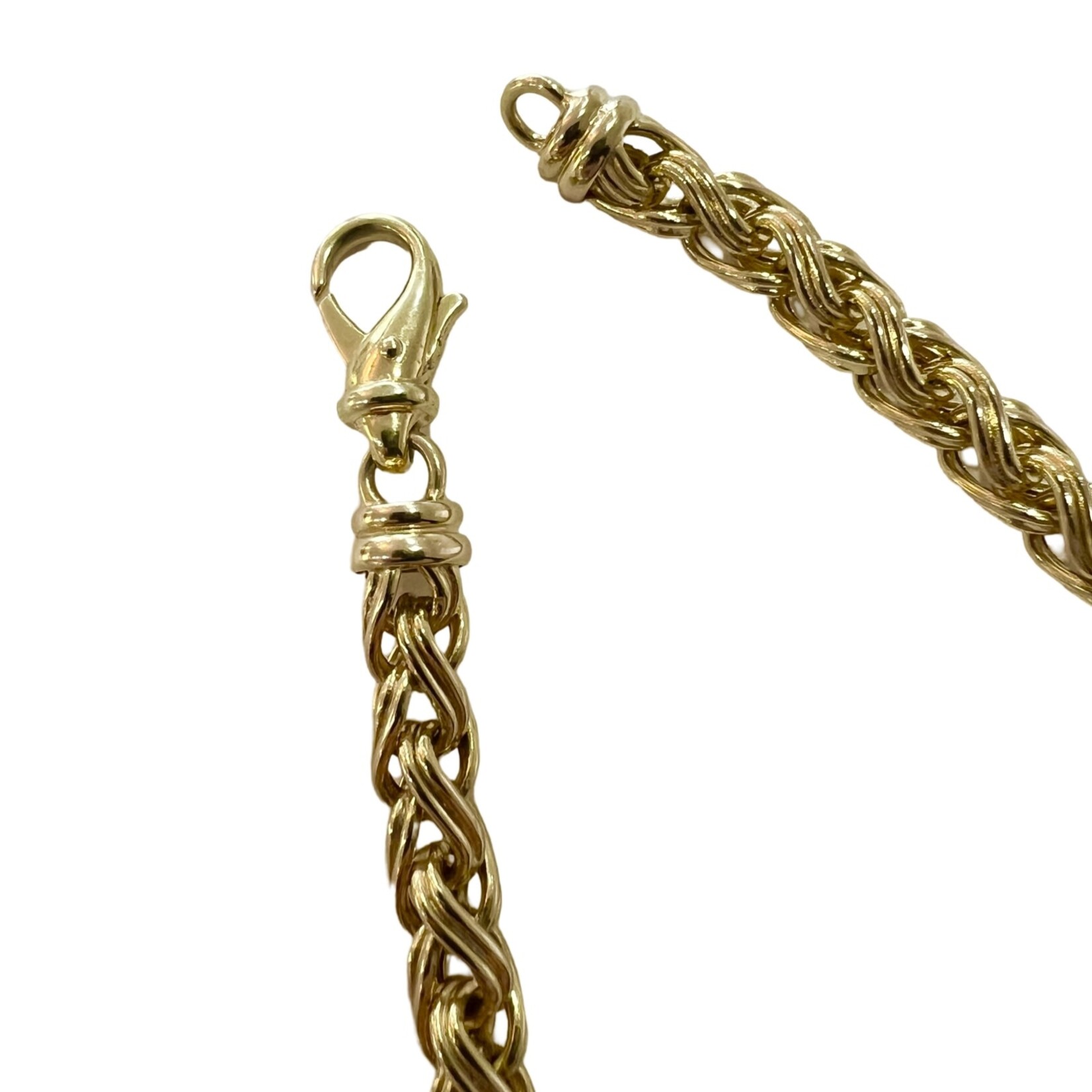 14K Yellow Gold  Round Russian Weave Necklace