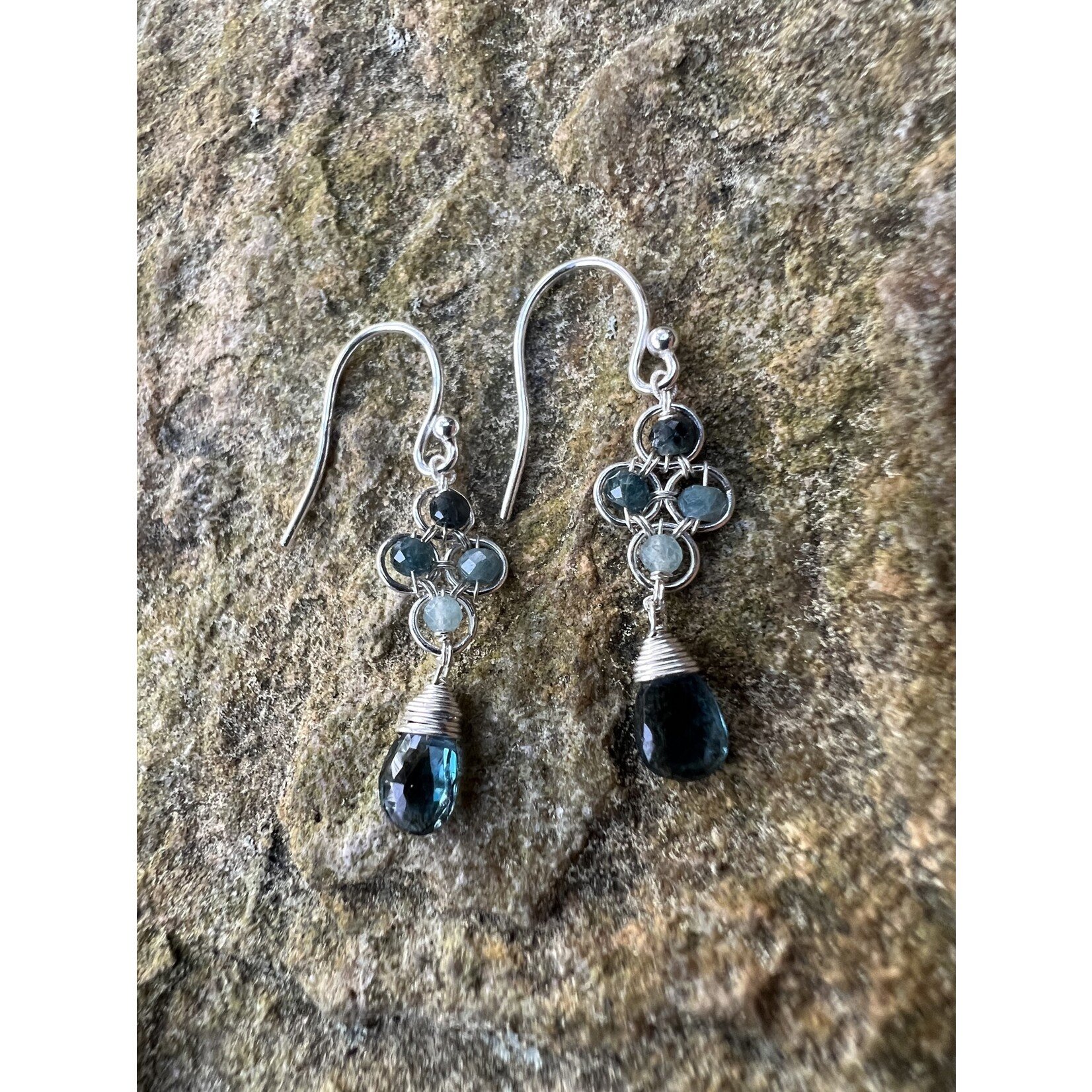 Sterling Silver Grandidierite/London Topaz Earrings