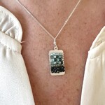 Sterling Silver Sapphire & Zircon Ombre Pendant