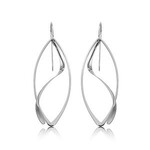 Sterling Silver Framed Hoop Earrings