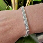 Sterling Silver 2 Carat Lab Grown Diamond Bar Bracelet