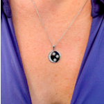 14K White Gold Diamond Moon & Stars Pendant