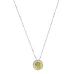 Sterling Silver & 18K Yellow Gold Peridot Pendant
