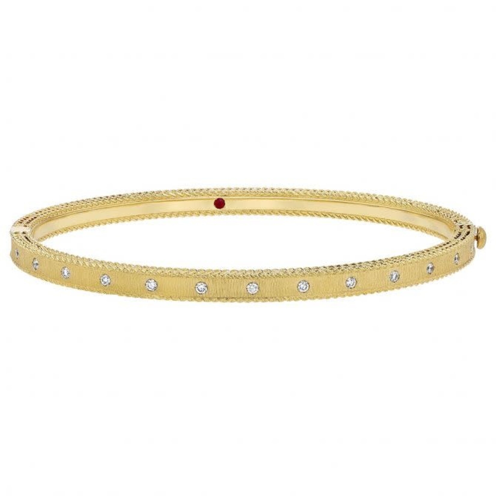 14K Yellow Gold Venezia Princess Diamond Bangle