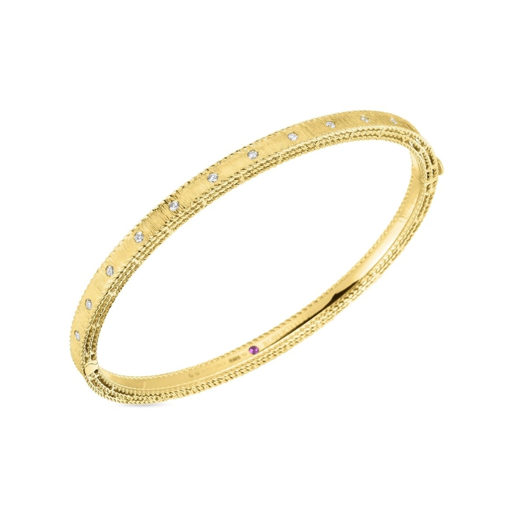 14K Yellow Gold Venezia Princess Diamond Bangle