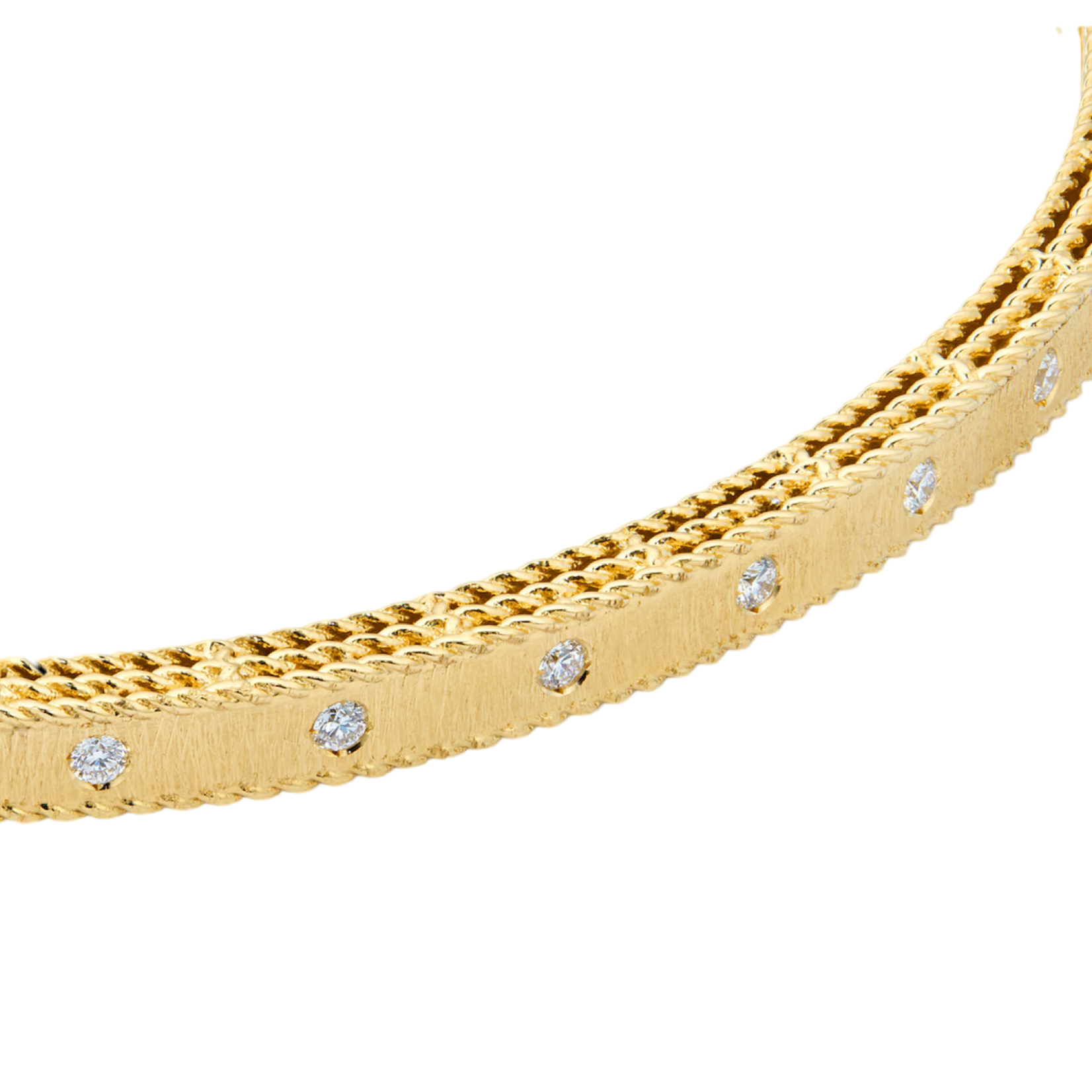 14K Yellow Gold Venezia Princess Diamond Bangle