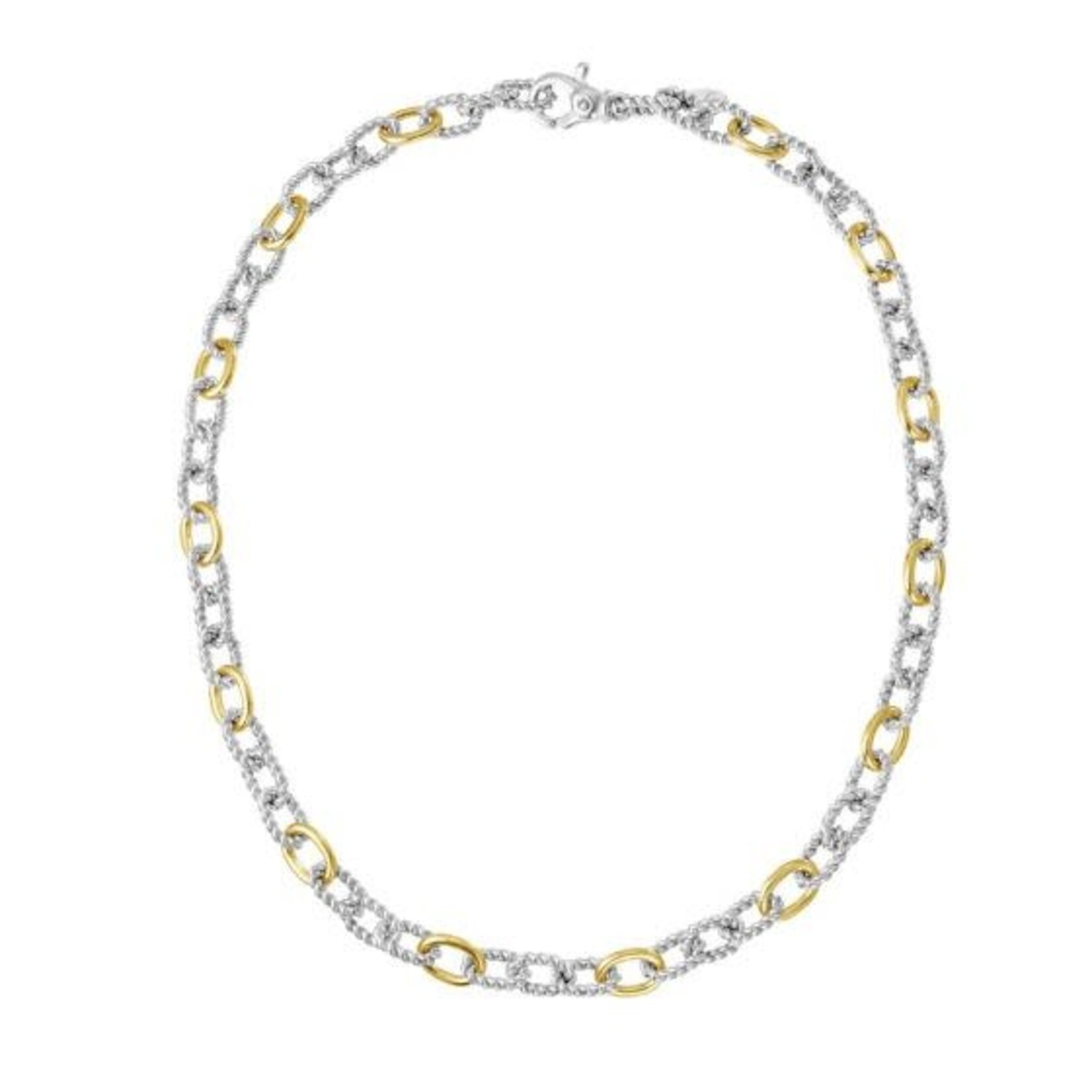 Sterling Silver & 18K Yellow Gold San Zeno Link Necklace