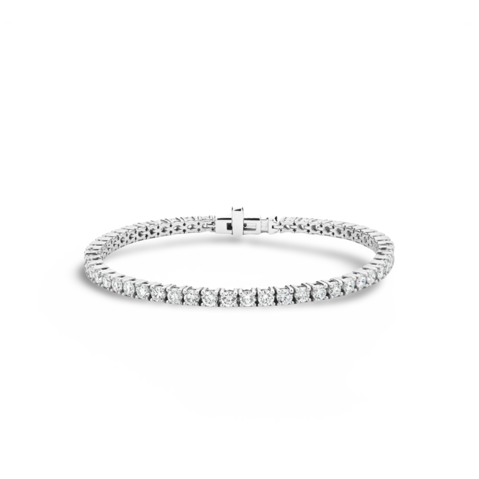 14K White Gold Lab Grown 3 Carat Diamond Tennis Bracelet