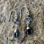 Sterling Silver Grandidierite/London Topaz Earrings