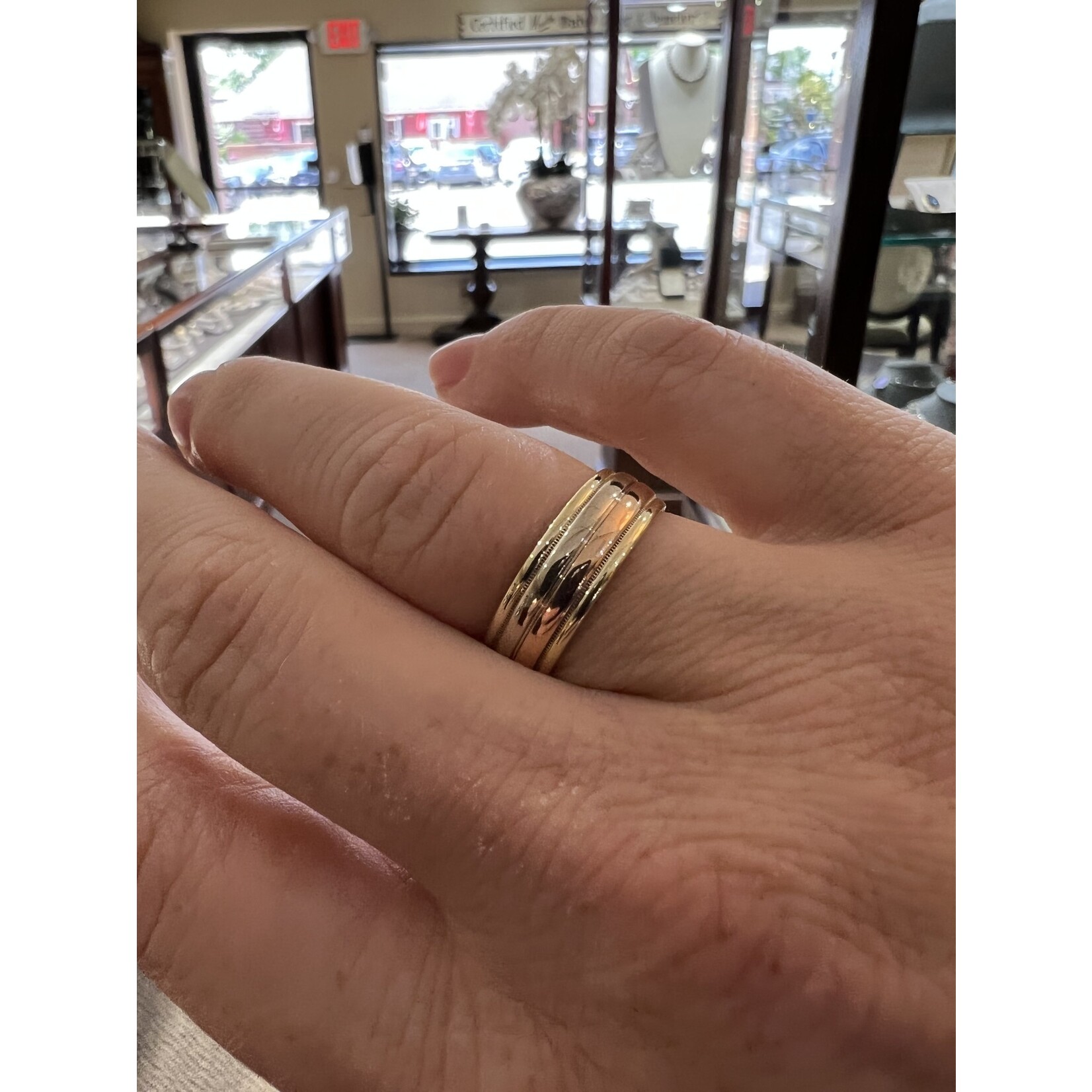 14K Tri Color Gold Band
