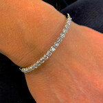 14K White Gold 3 1/2 Carat Diamond Bangle