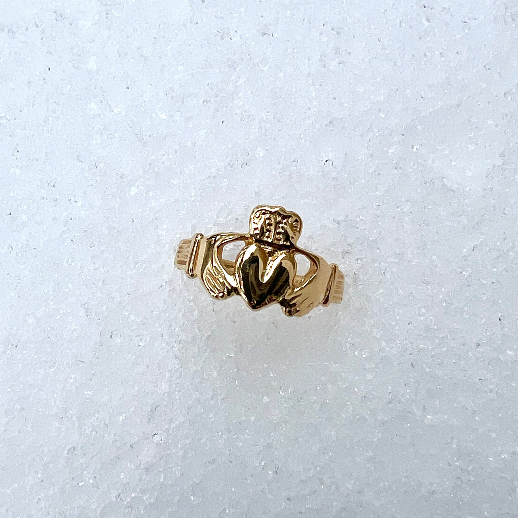 14K Yellow Gold Claddagh Ring