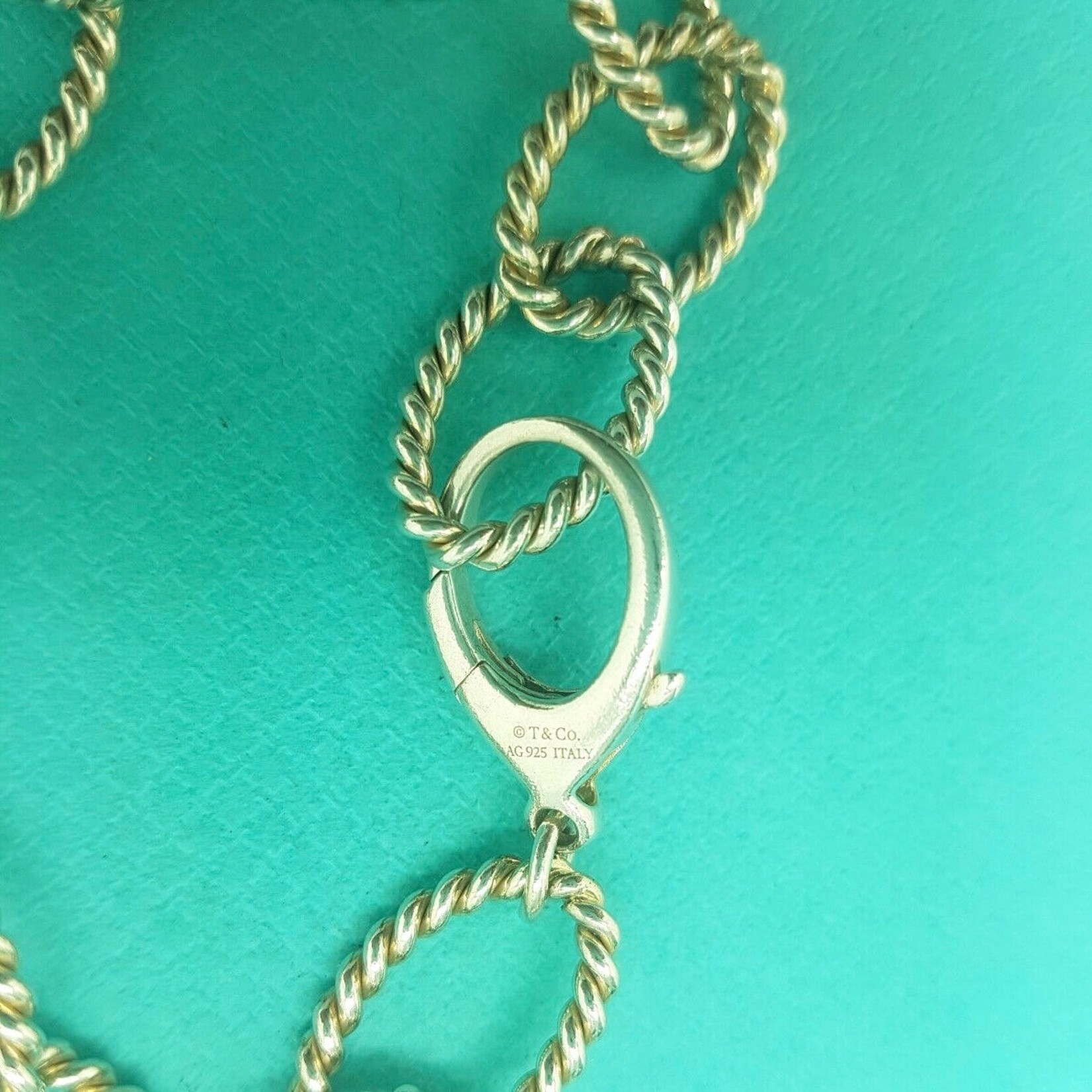 Sterling Silver  Tiffany Rope Bracelet 8"