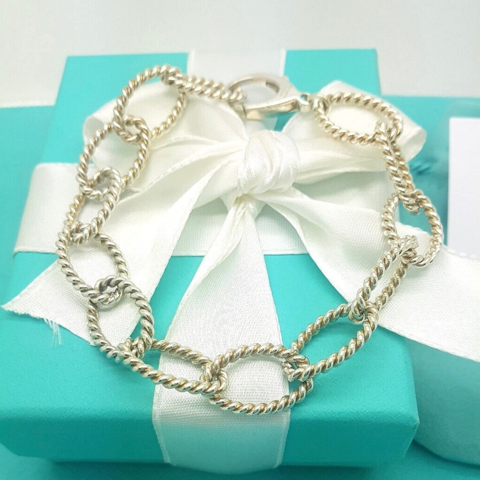 Sterling Silver  Tiffany Rope Bracelet 8"