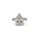 Platinum Pear Shape 3 Carat Diamond Ring