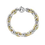 Sterling Silver & 18K Gold Cable Bold Link Bracelet