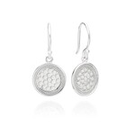 Sterling Silver Medium Disc Drop Earrings