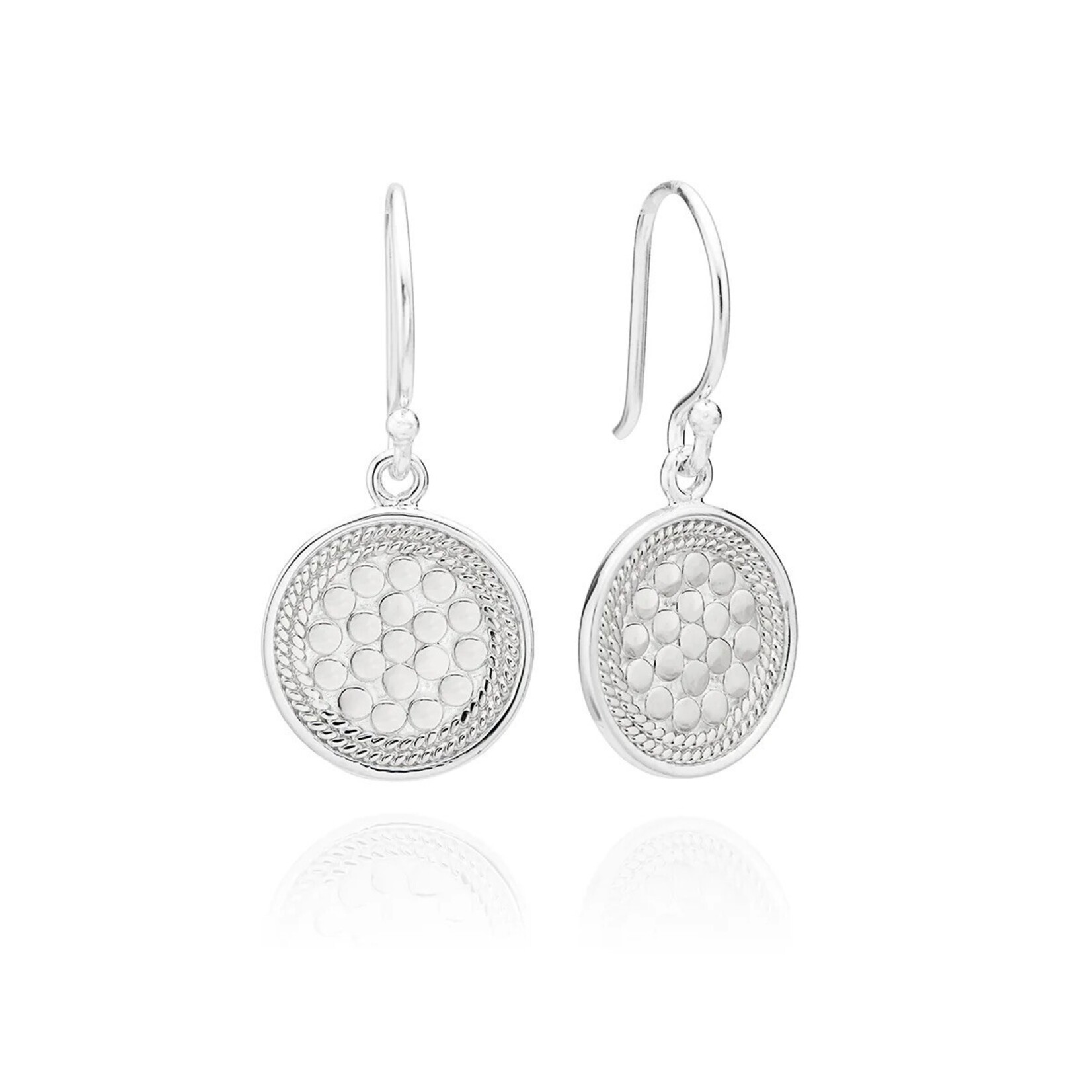 Sterling Silver Medium Disc Drop Earrings