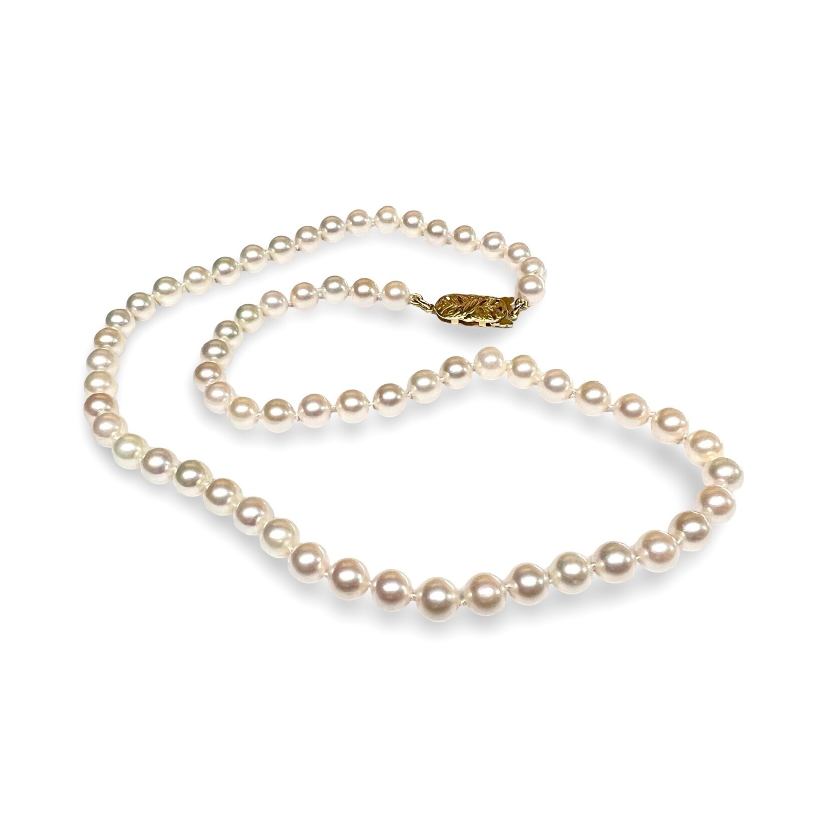 Cultured Akoya 6.5-7mm Pearl 20" Strand with 18KY Gold Clasp