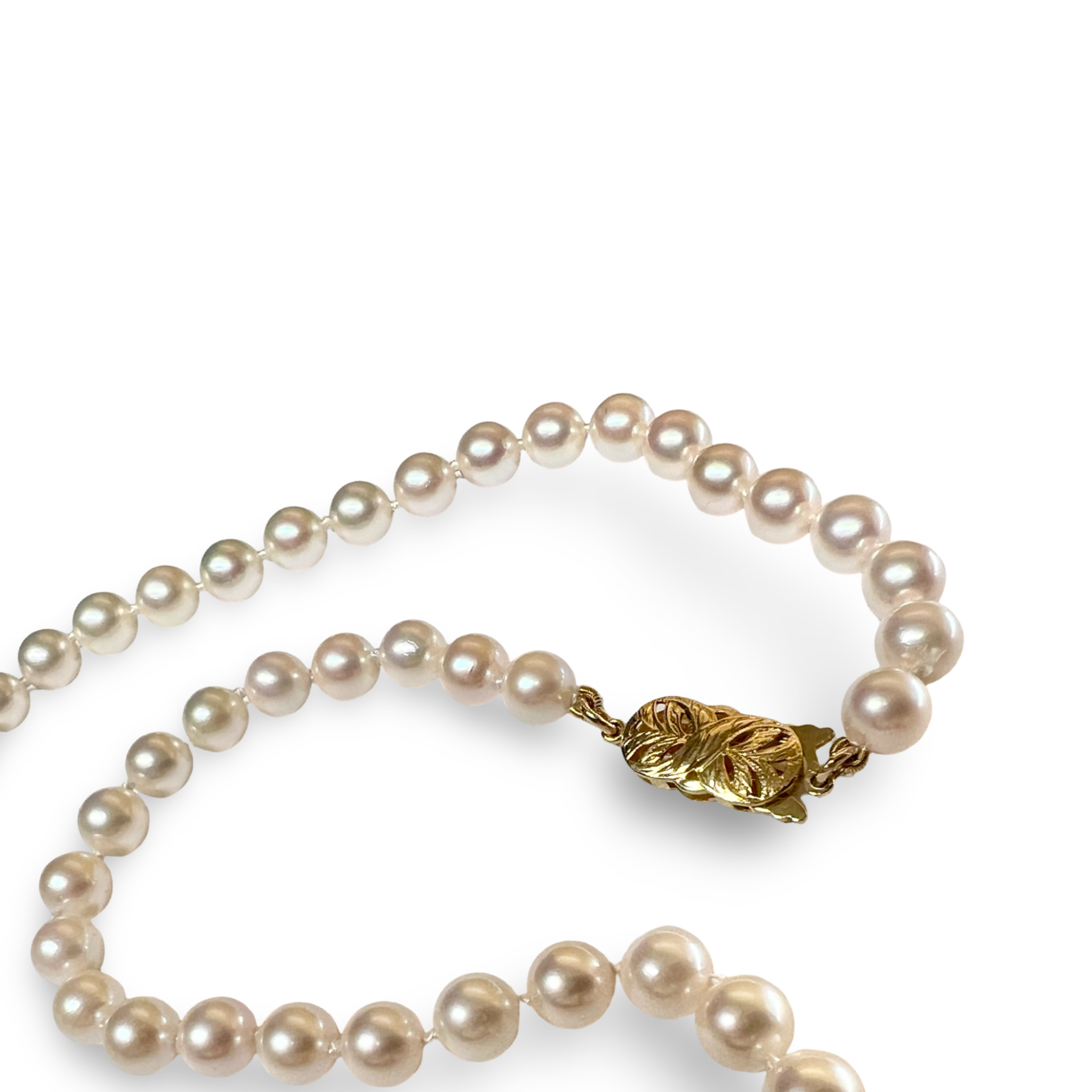 Cultured Akoya 6.5-7mm Pearl 20" Strand with 18KY Gold Clasp
