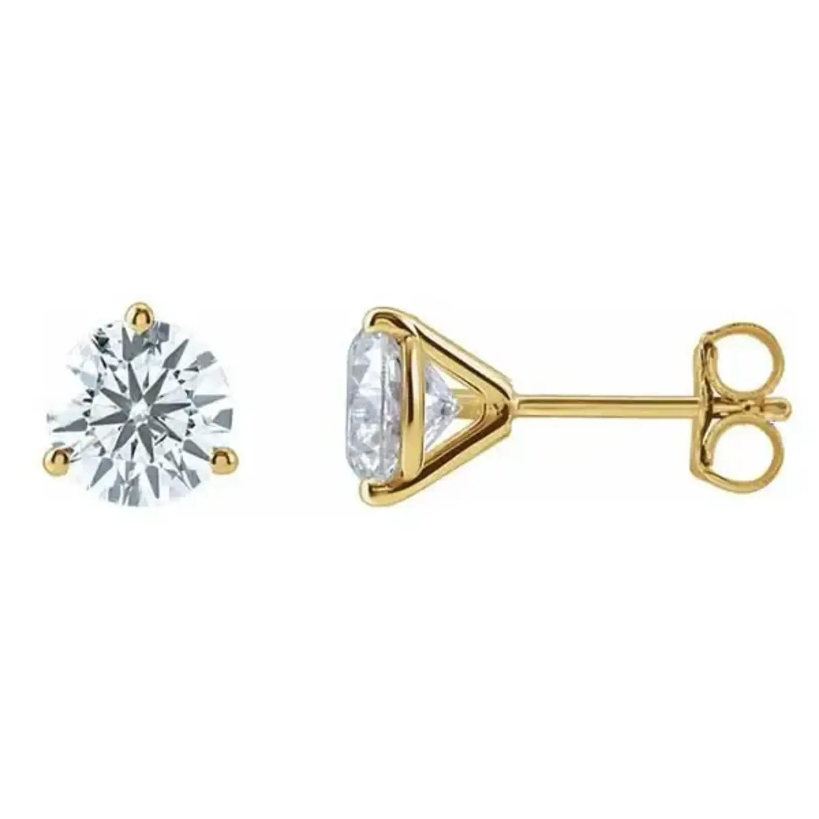 14K White Gold 3/4 Carat Lab Grown Diamond Stud Earrings